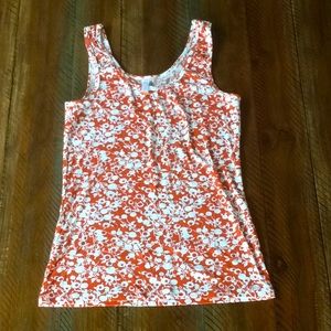 Women’s Lucy Tank Top Ribbed Floral Print Large